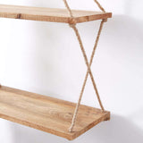 Boho Hanging Wooden Wall Shelf-Shelf-Parc Decor