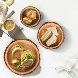 Bois Set of 3 Wood Bark Nut Bowls-wooden platter-Parc Decor