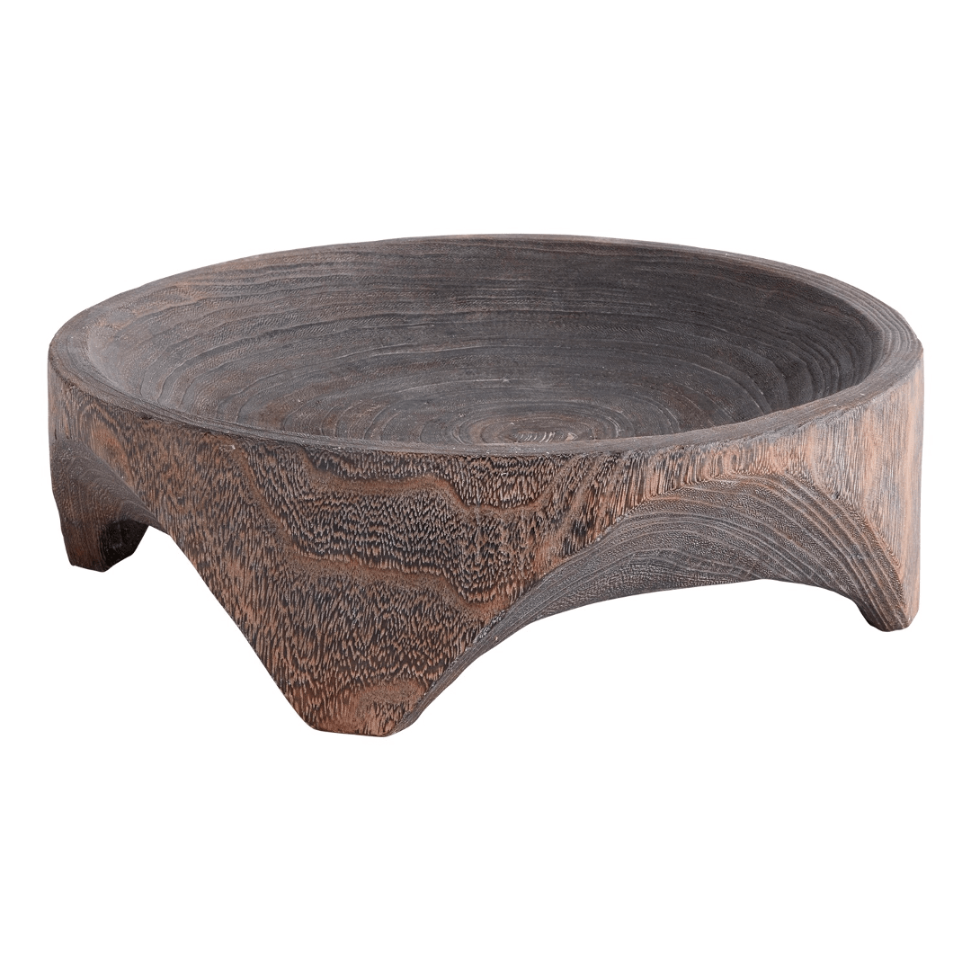 Bol En Bois Display Bowl-Bowls and Trays-Parc Decor