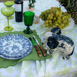 Bombay Blue Porcelain Dinner Plates – Set of 4 (+1 Bonus Plate)