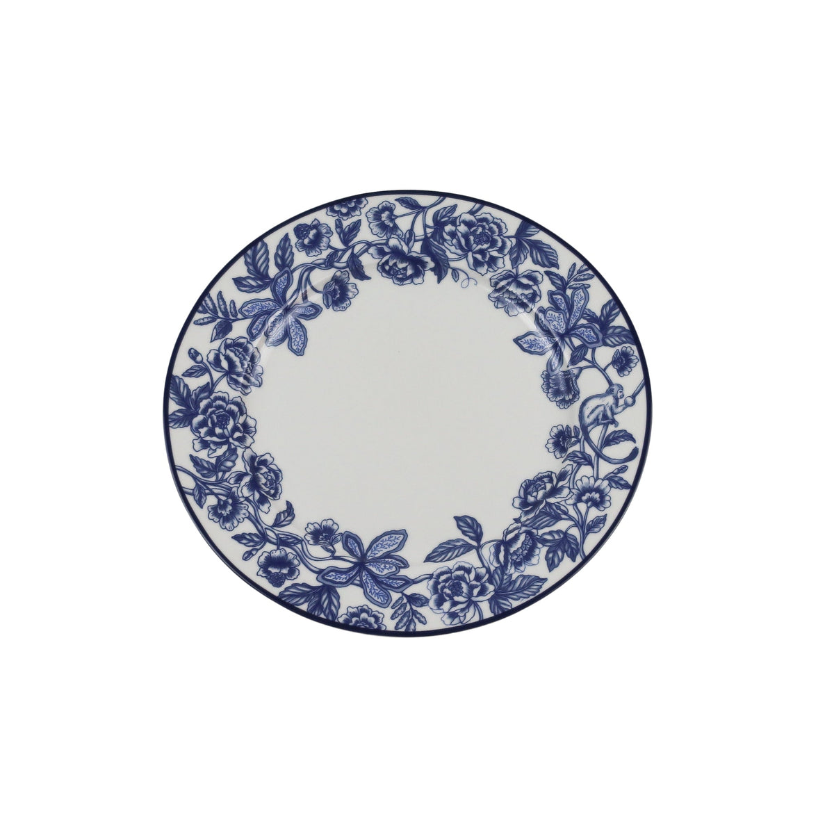 Bombay Blue Porcelain Dinner Plates – Set of 4 (+1 Bonus Plate)