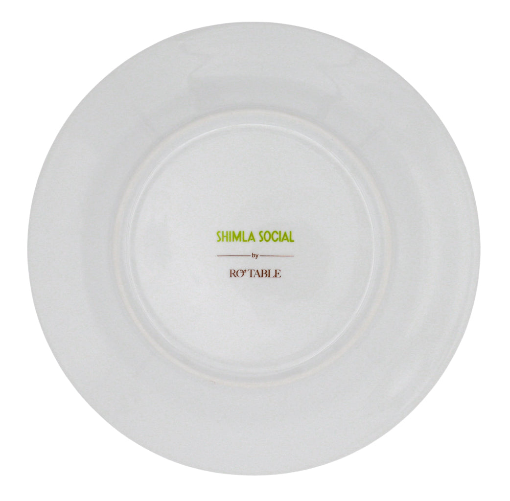 Bombay Blue Porcelain Dinner Plates – Set of 4 (+1 Bonus Plate)
