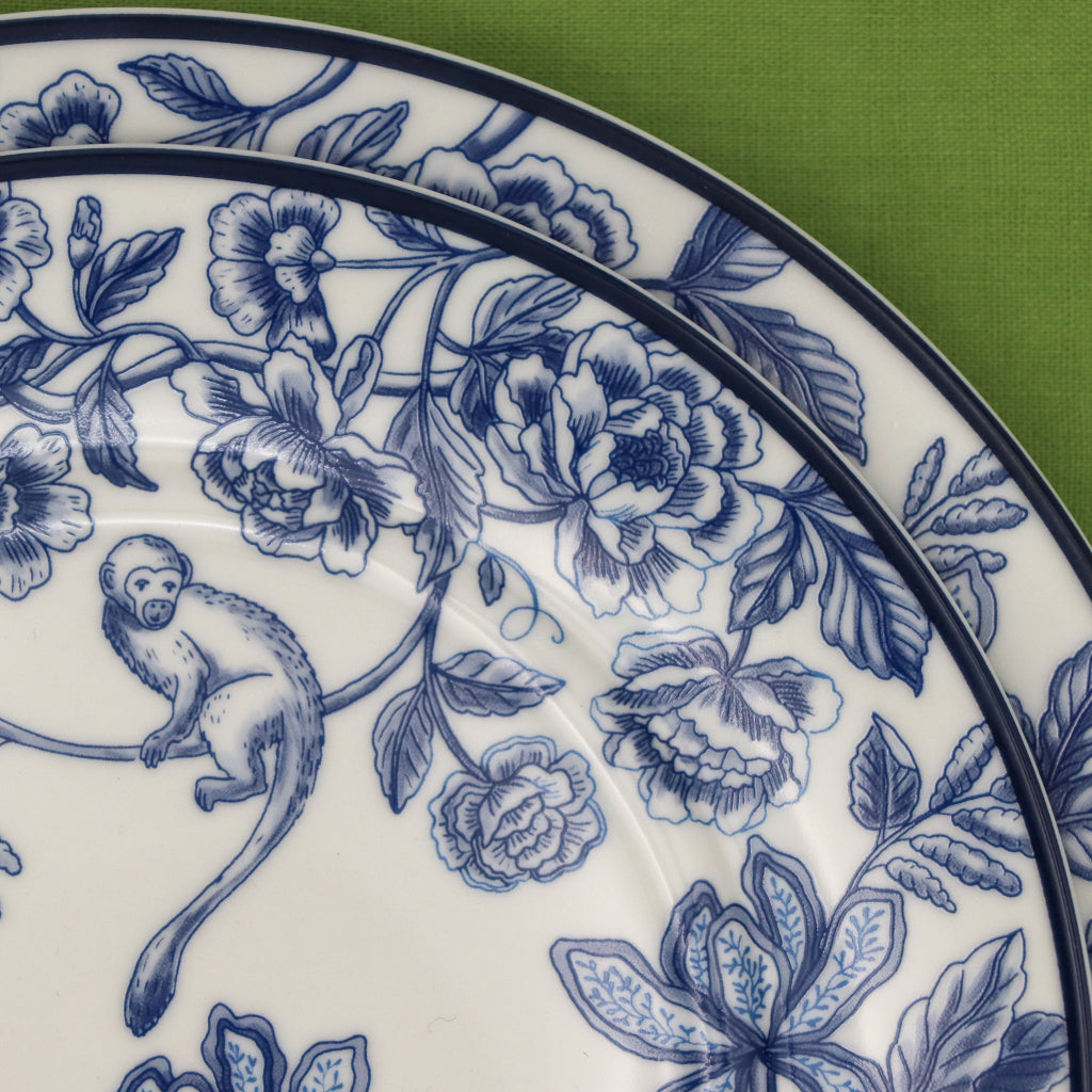 Bombay Blue Porcelain Starter Plates – Set of 4 (+1 Bonus Plate)