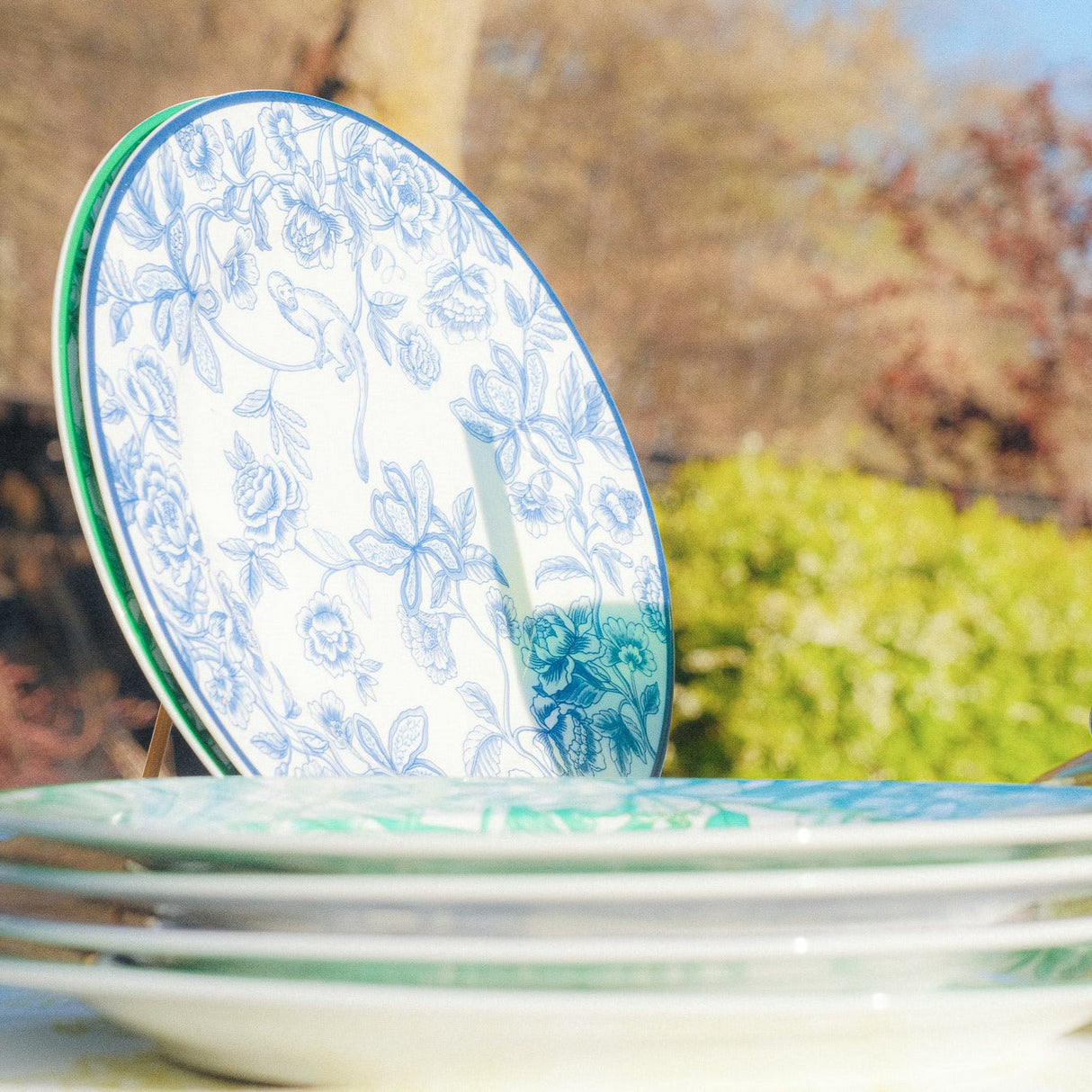 Bombay Blue Starter Plate - Set of 4 (+1 Bonus Plate)-Starter Plate-Parc Decor