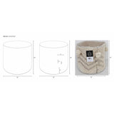 Bordon Ivory Textured Pom-Pom Stool-Decor-Parc Decor