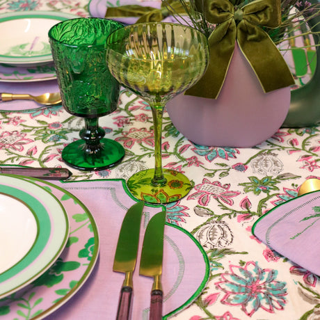 Botanic Imprinted Glass Goblets – Set of 6