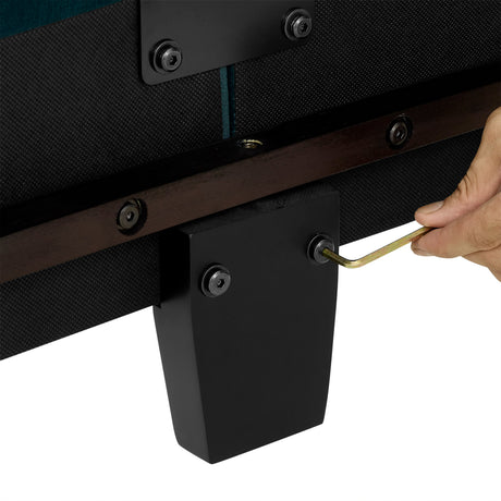 Boucle Upholstered Platform Bed-Bedroom-Parc Decor