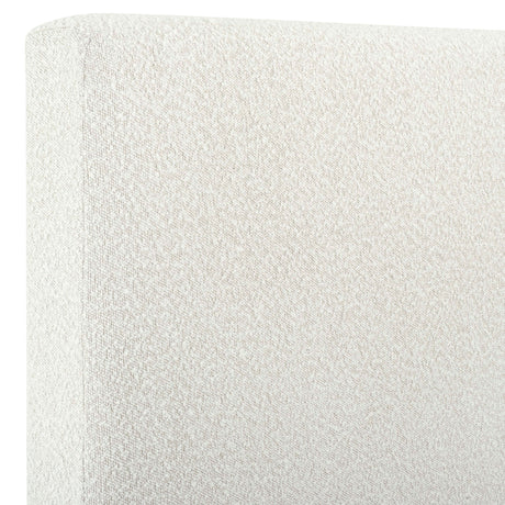 Boucle Upholstered Platform Bed-Bedroom-Parc Decor