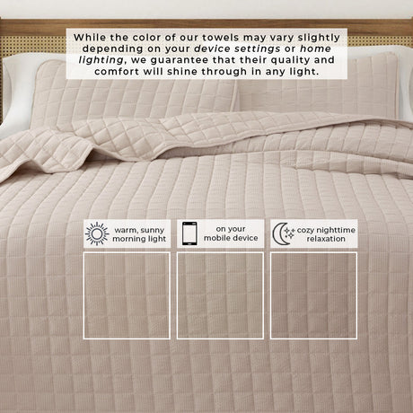 Box-Stitched Seersucker Quilt Set - Seersucker Collection