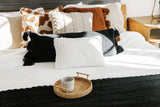 Braided Pom Pom Lumbar Pillow