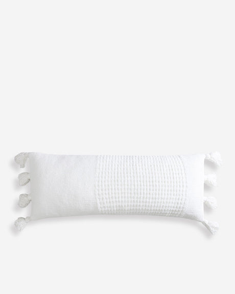 Braided Pom Pom Lumbar Pillow