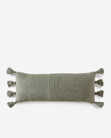 Braided Pom Pom Lumbar Pillow-Pillows-Parc Decor