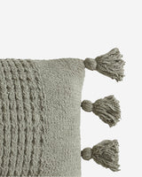 Braided Pom Pom Lumbar Pillow-Pillows-Parc Decor