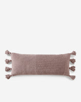 Braided Pom Pom Lumbar Pillow-Pillows-Parc Decor