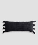 Braided Pom Pom Lumbar Pillow-Pillows-Parc Decor