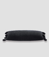 Braided Pom Pom Lumbar Pillow-Pillows-Parc Decor