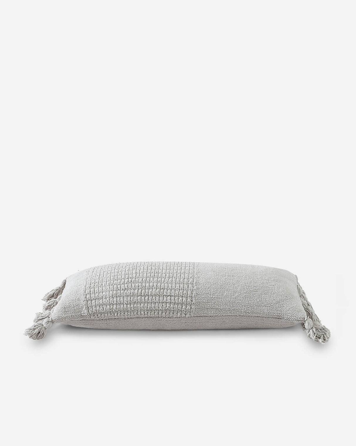 Braided Pom Pom Lumbar Pillow-Pillows-Parc Decor