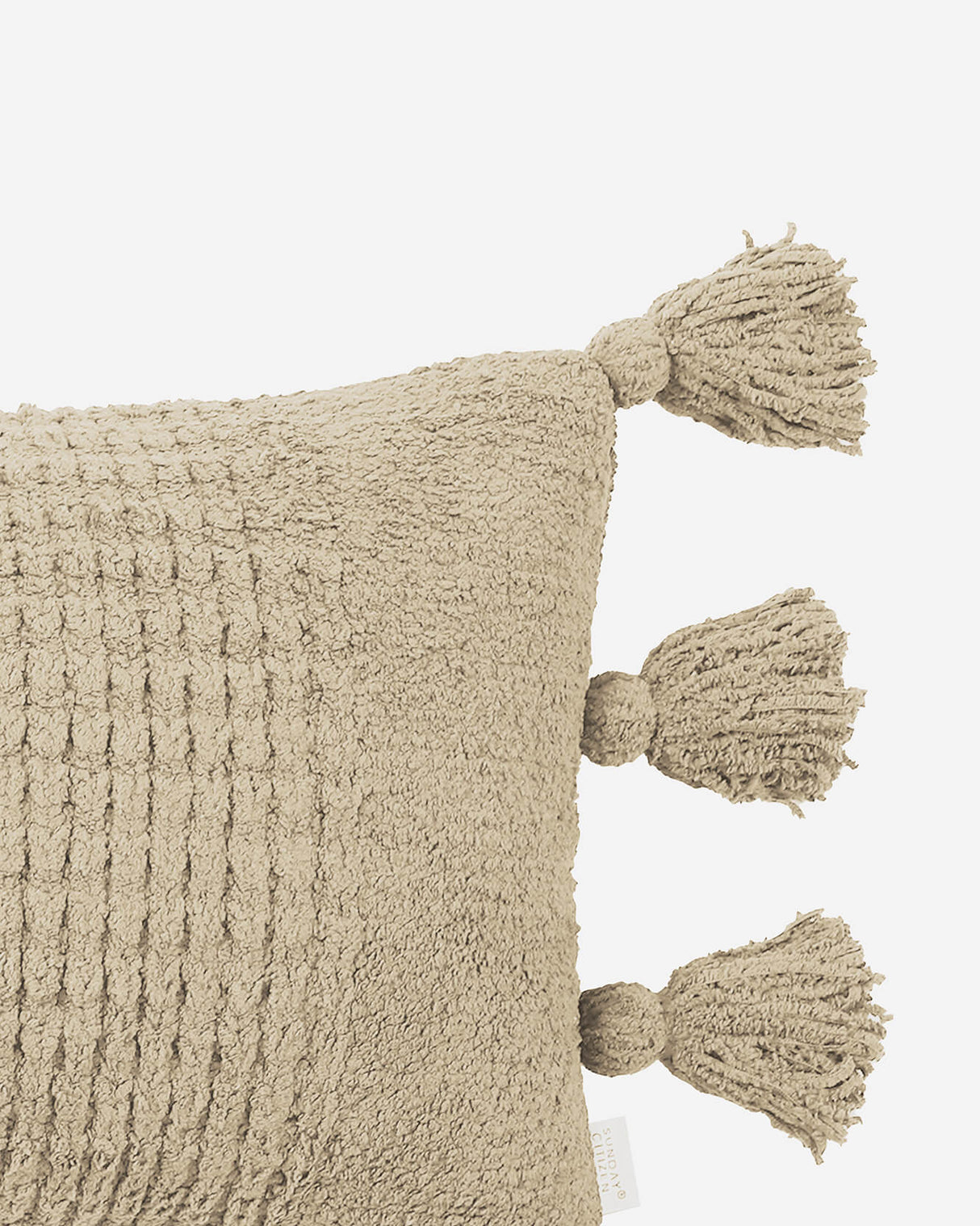 Braided Pom Pom Lumbar Pillow-Pillows-Parc Decor