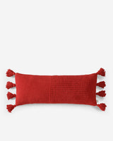 Braided Pom Pom Lumbar Pillow-Pillows-Parc Decor