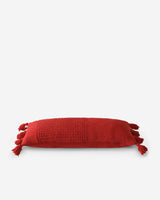 Braided Pom Pom Lumbar Pillow-Pillows-Parc Decor