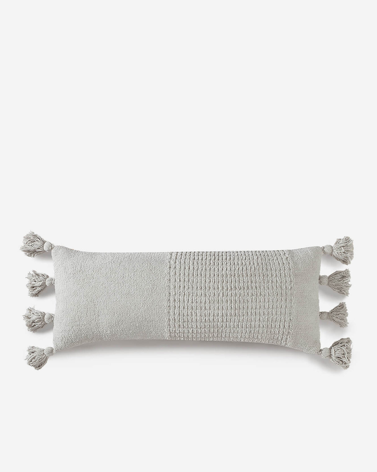 Braided Pom Pom Lumbar Pillow-Pillows-Parc Decor