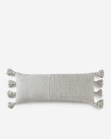 Braided Pom Pom Lumbar Pillow-Pillows-Parc Decor