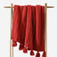 Braided Pom Pom Throw