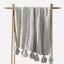 Braided Pom Pom Throw
