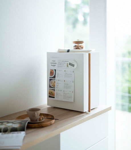 Bread Box - Vertical - Steel + Wood
