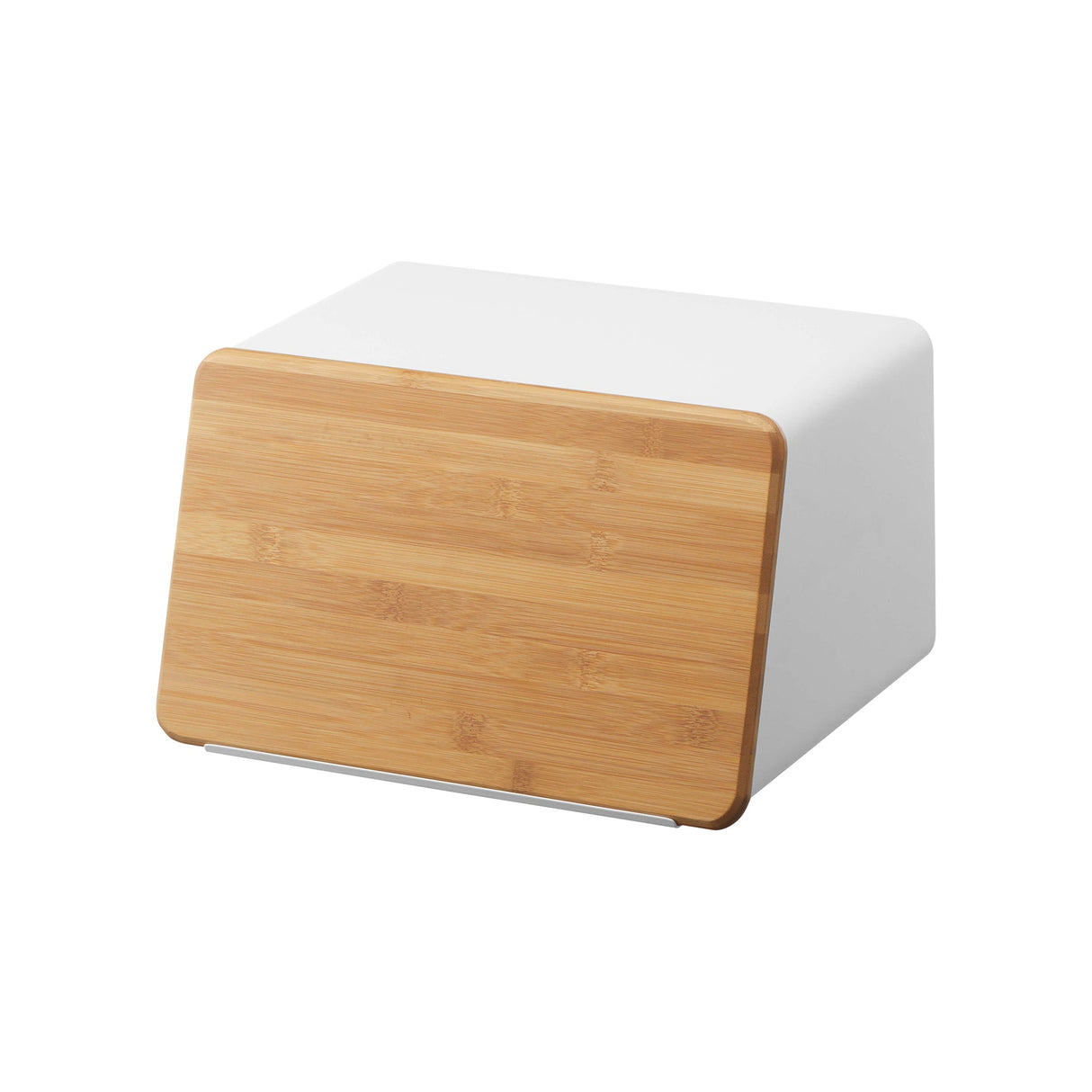 Bread Box with Cutting Board Lid - Steel + Wood-Bread Box-Parc Decor