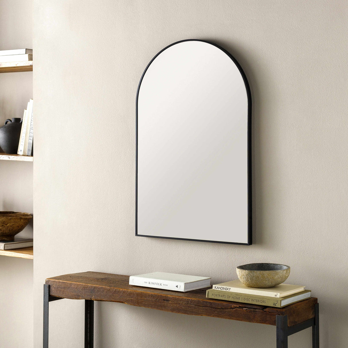 Brembilla Black Frame Mirror-Mirrors-Parc Decor