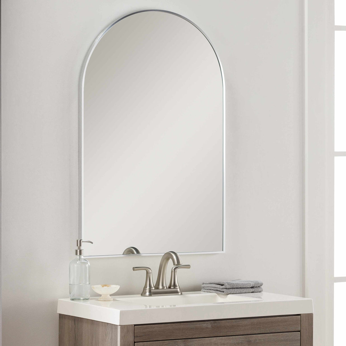 Brembilla Silver Gray Contemporary Mirror-Mirrors-Parc Decor