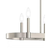 Brene 28"W 6-light Linear Farmhouse Chandelier by Kichler Brushed Nickel Finish