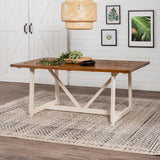 Brennan Solid Wood Trestle Dining Table-Dining / Kitchen-Parc Decor