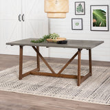 Brennan Solid Wood Trestle Dining Table-Dining / Kitchen-Parc Decor