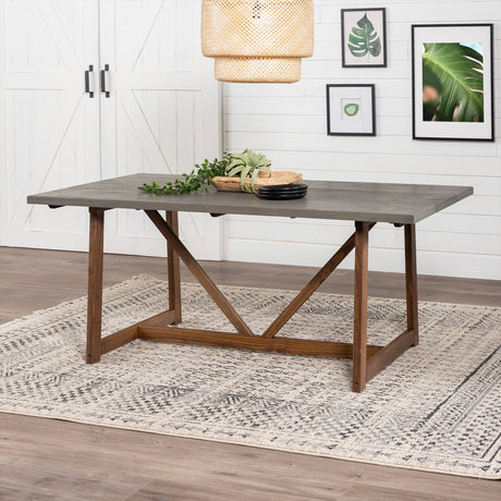 Brennan Solid Wood Trestle Dining Table-Dining / Kitchen-Parc Decor