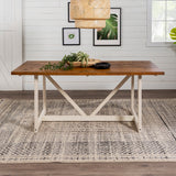 Brennan Solid Wood Trestle Dining Table-Dining / Kitchen-Parc Decor