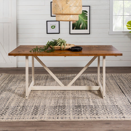 Brennan Solid Wood Trestle Dining Table-Dining / Kitchen-Parc Decor