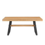Brickell Modern Industrial Bridge-Leg Dining Table & Desk-Dining / Kitchen-Parc Decor