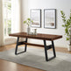 Brickell Modern Industrial Bridge-Leg Dining Table & Desk-Dining / Kitchen-Parc Decor