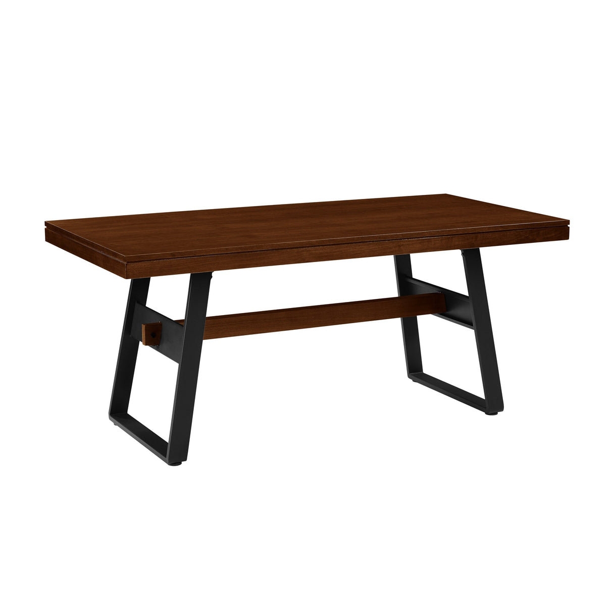 Brickell Modern Industrial Bridge-Leg Dining Table & Desk-Dining / Kitchen-Parc Decor