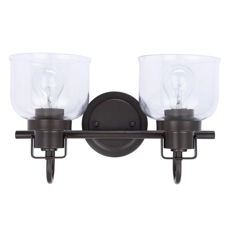 Brighton 2-Light Dark Bronze Dimmable Bathroom Vanity Light