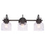 Brighton 3-Light Dark Bronze Dimmable Bathroom Vanity Light