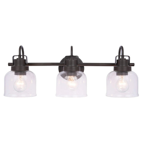 Brighton 3-Light Dark Bronze Dimmable Bathroom Vanity Light