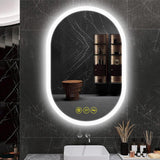 BrightView Oval Frameless LED Anti-Fog Dimmable Bathroom Vanity Mirror-镜子-Parc Decor