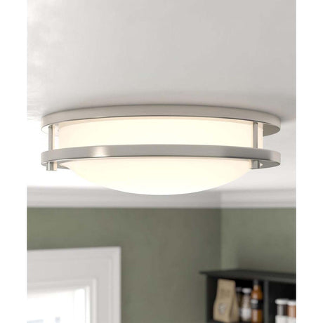 Brilli 13"W 1-Light LED "Get in Sync" Day-to-Night Circadian Flush Mount Light Fixture