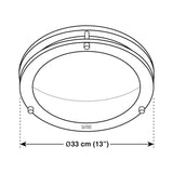 Brilli 13"W 1-Light LED "Get in Sync" Day-to-Night Circadian Flush Mount Light Fixture
