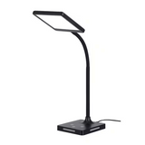 Brilli 21"H Charge Up Circadian LED Desk Lamp Black Finish with Touch Switch, Night Light on Base