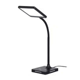 Brilli 21"H Charge Up Circadian LED Desk Lamp Black Finish with Touch Switch, Night Light on Base