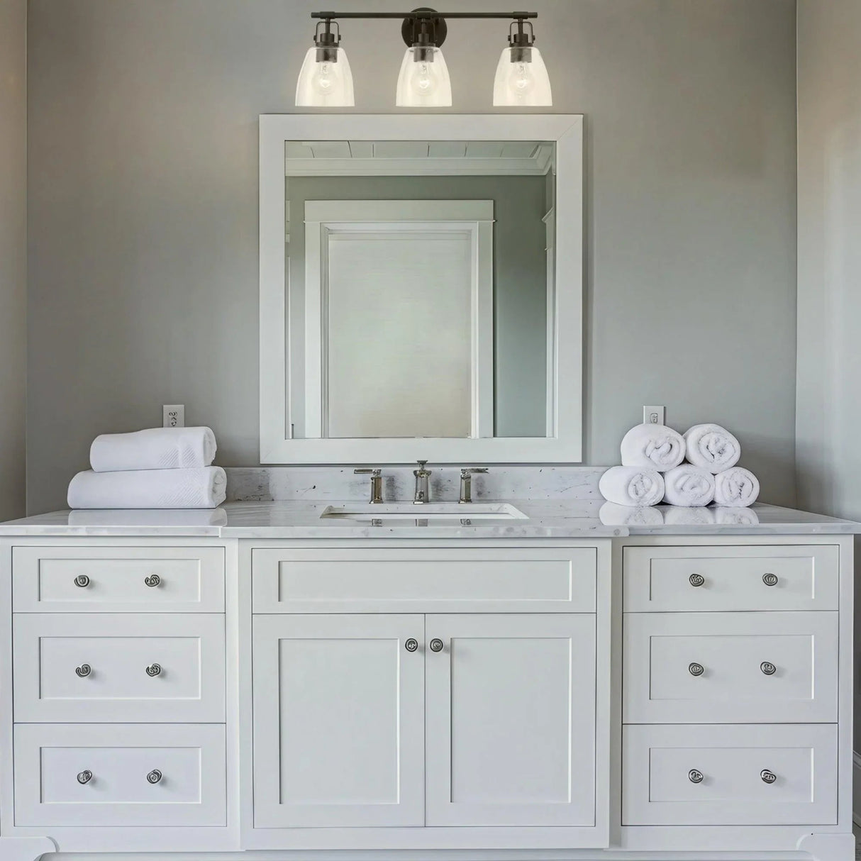 Brilliance Modern Farmhouse 3-Light Vanity Light